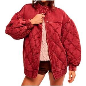 Free People Women's Port Juno Quilted Long Sleeve Jacket Size Medium NEW